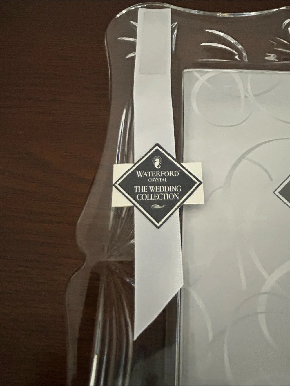 Waterford Crystal The Wedding Collection 5x7 Photo Frame with Swans Heart